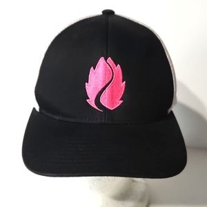 Hop Valley Brewing Company Trucker Hat Black Pink White Snap Back Cap